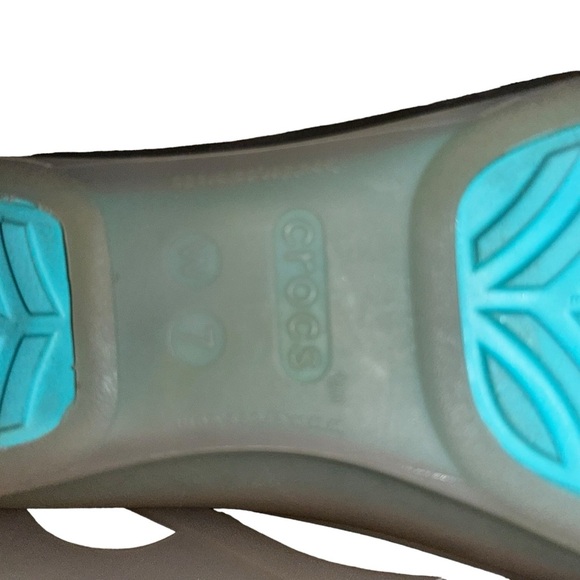 Crocs Rio Flat Womens Shoes size 7 Translucent Blue Pointy toe comfort - Picture 6 of 6